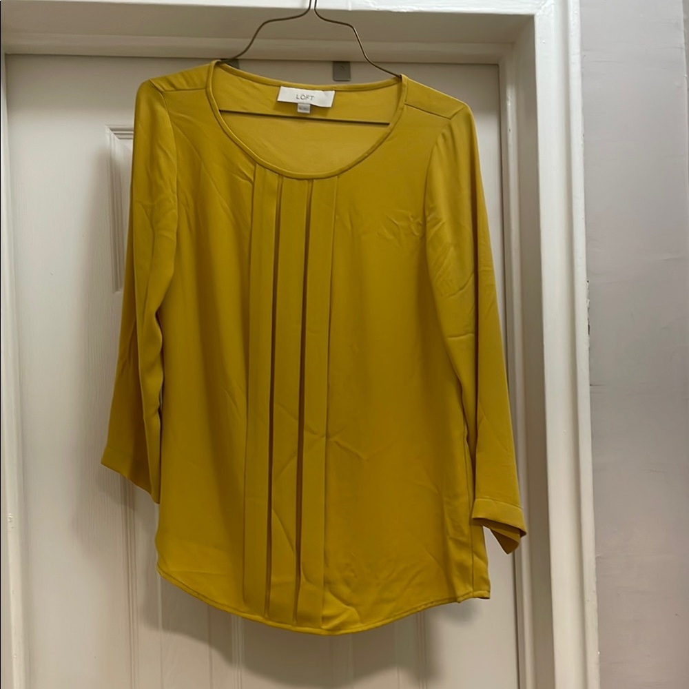 LOFT Mustard Yellow Blouse
